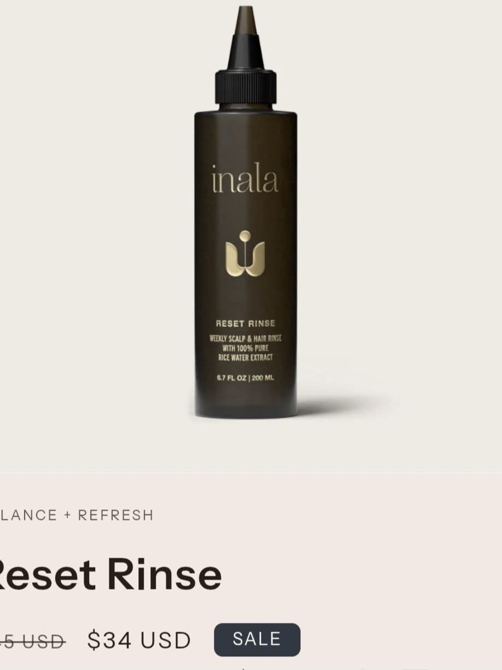 Inala Reset Rinse - Brown Scalp & Hair Treatment